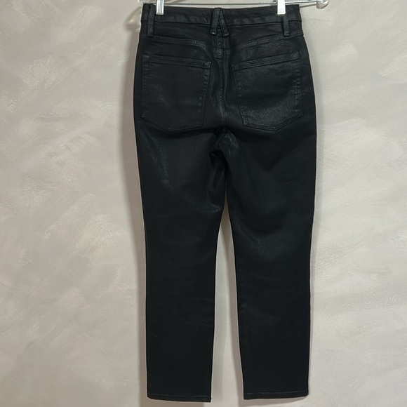GOOD AMERICAN Good Classic Coated Straight Leg Jeans Size 4/27 - Picture 7 of 9